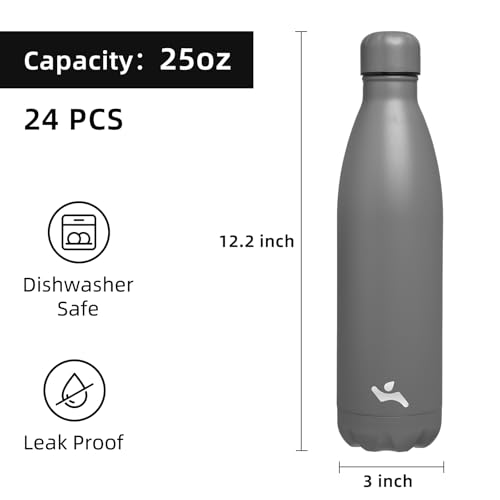 Image of Konokyo 24 Pack 25 oz Insulated Stainless Steel Water Bottle