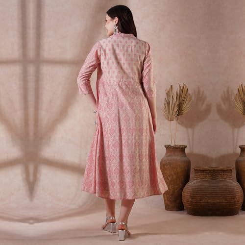 Image of Globus Women Ethnic Dress (GS573582 Green S)