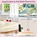 Cute Cherry Car Charms Rear View Mirror Accessories with Crystal Heart Suncatcher Prisms,Cherry Car Accessories,Cherries Decor for Rearview Mirror (Cherry Heart)