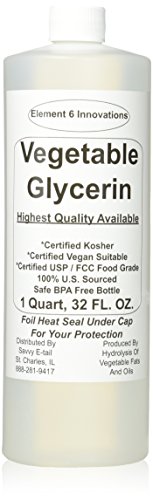 Glycerin Vegetable Kosher USP-Highest Quality Available-1 Quart (32 Fluid Ounces)-from Element Six