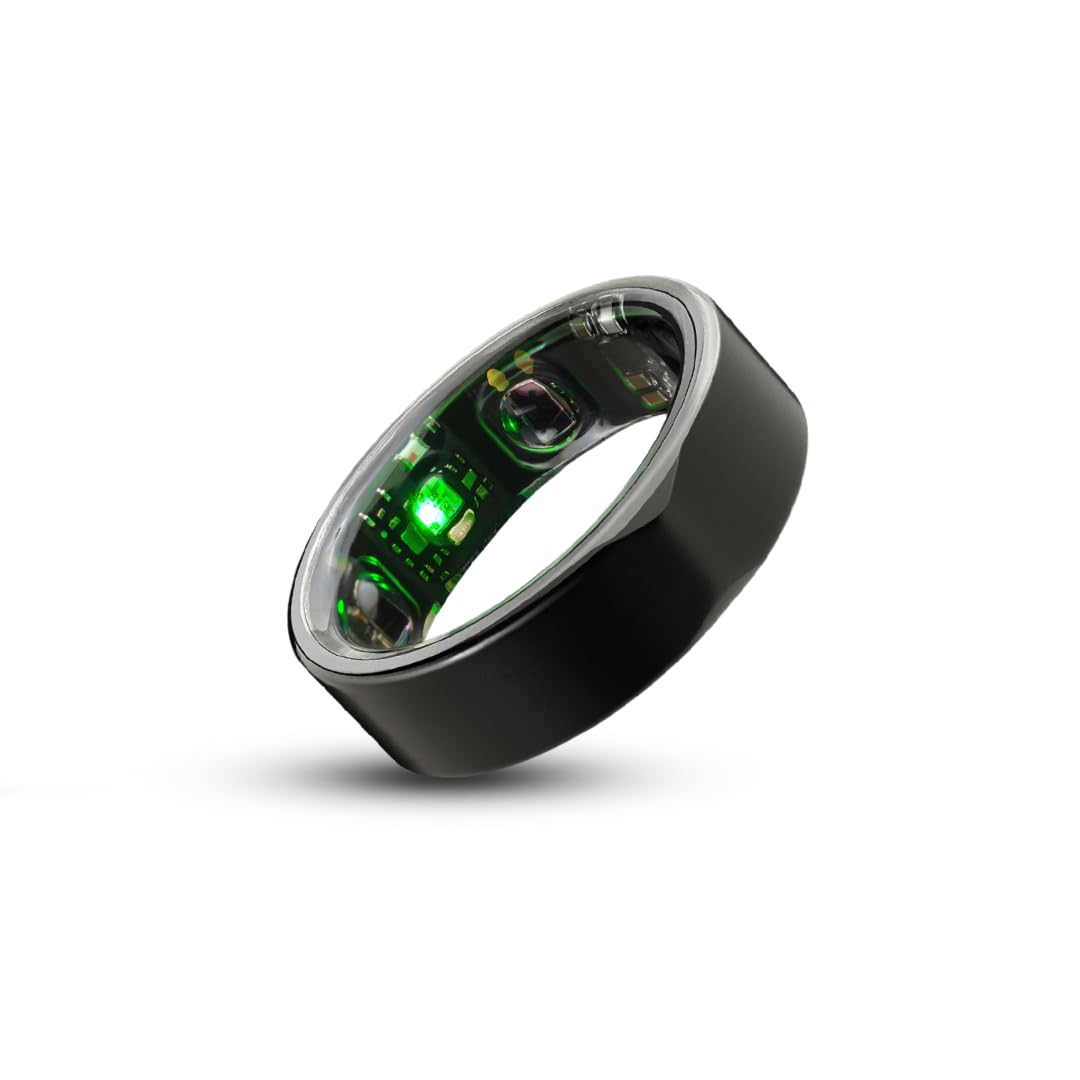 aneek Smart Ring JC | Fitness Tracker Ring for Men & Women | 42+ Workout Modes | HR, SPO2, Sleep, Stress, Glucose, VO2 Max | Body Temp & Women Health Monitor | Wearable Ring (Mate Black, #9)-picture-12