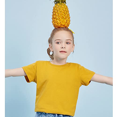 Image of KISBINI Little Girls Boys Short Sleeve T-Shirt Cotton Solid Tees for Toddlers
