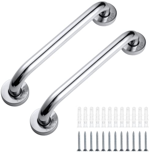 JUSTDOLIFE 2 Stücke 30 Cm/12 Inch Rostfreier Haltegriff für Bad Badewanne Dusche Sicherheitsgriffe für Senioren und Kinder Cover