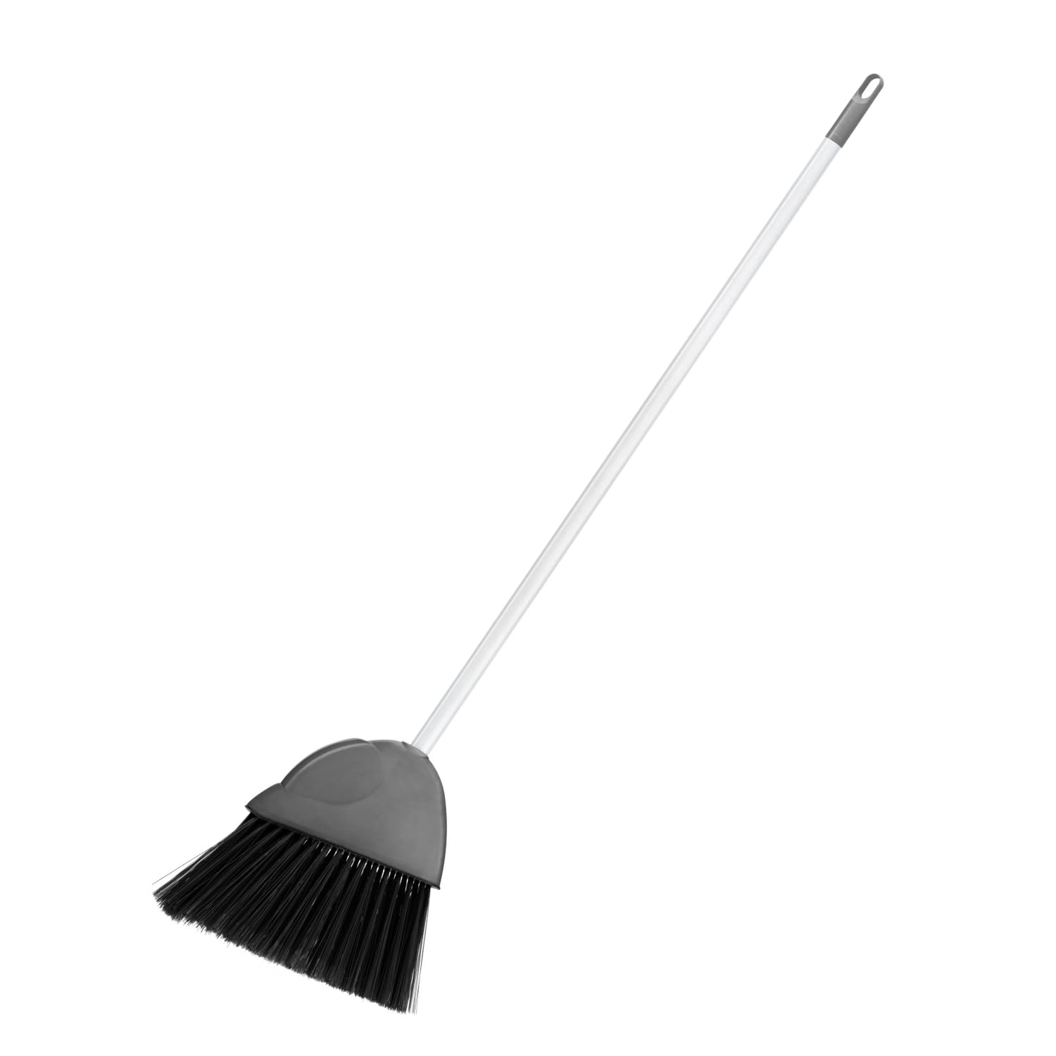 Homeshopa.com Grey Homeshopa Indoor Outdoor Sweeping Broom, Long Handle Soft Angled Bristle Floor Sweeping Broom Brush, Perfect For Courtyard Garage Lobby Mall Market Floor Home Kitchen Room Office