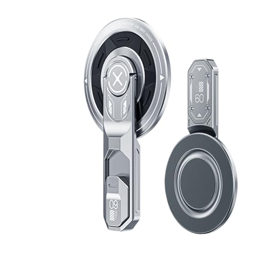 szaluyk Support pour Smartphone | Support Pliable pour Smartphone - avec Poignée Magnétique pour | pour Appel Vidéo Filmage Enregistrement Navigation Voyage Avion