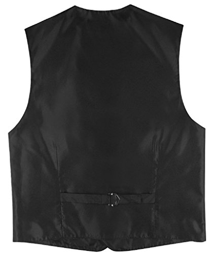 BOY'S Dress Vest & NeckTie Solid BURGUNDY Color Neck Tie Set2