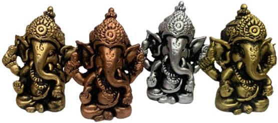 Satre Online And Marketing Lord Ganesha Statue Set of 4, Figurines of Ganesh Vinayak Idol Decorative Showpiece Home & Temple Decor House Warming Gift Decorative Showpiece