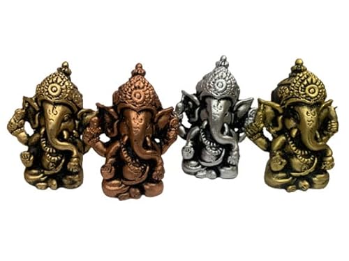 Satre Online and Marketing Lord Ganesha Statue Set of 4, Figurines of Ganesh Vinayak Idol Decorative Showpiece Home & Temple Decor House Warming Gift Decorative Showpiece