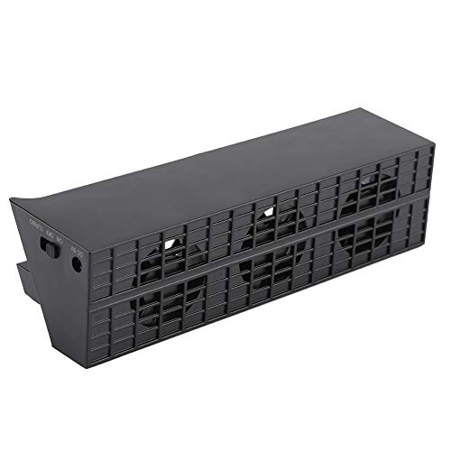 Serounder Cooling Fan for PS4 Slim Gaming Console, DC 5V 3 Fans Portable Intelligent Mute Cooling Fan for PS4 Slim Gaming Console