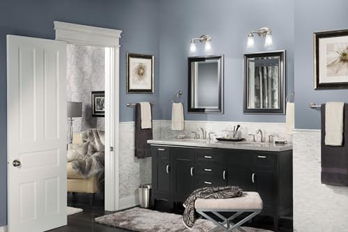 Image of Moen Eva YB2886BN Single Post Open Towel Ring, Wall Mounted Hand Towel Holder, Brushed Nickel