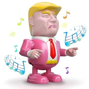 Trump Toys Rechargeable Robot Kids Toys, Prank Toys & Games, Xmas Birthday Gifts, Toys for Boys & Girls Ages 3 to Up (Pink)