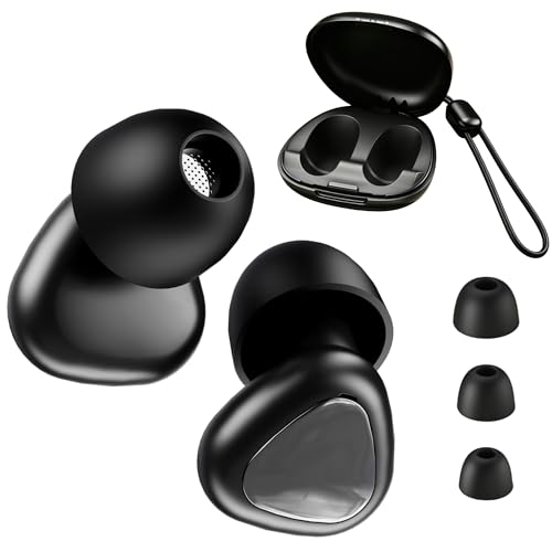 Bouchons d'oreille pour dormir - 28dB, Bouchons d'oreilles anti-bruit réutilisables en silicone, Super confortables, Parfaits pour sommeil, moto, concert, avion et travail. Avec embouts en S/M/L