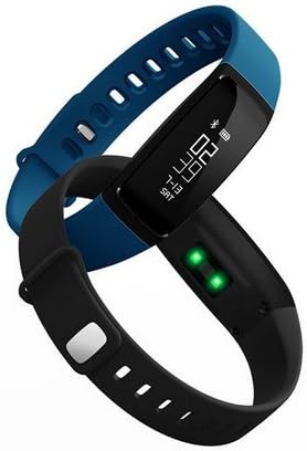 Fitness Tracker Unisex RONTEN Heart Rate Monitor Activity Tracker+APP 14 Training Modes 0.96'' OLED 8 days Standby Waterproof Smart Wristband, Bluetooth Wireless Activity Bracelet with Replacement Strap for Android and IOS iPhone 5/6/7/8 Plus X in purple/blue