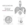 FOREVER QUEEN Femme Charms Pendentif de pierre de Naissance Cœur Pendentif de Charme en argent sterling 925 Charms pour Bracelets et Colliers Européens #4