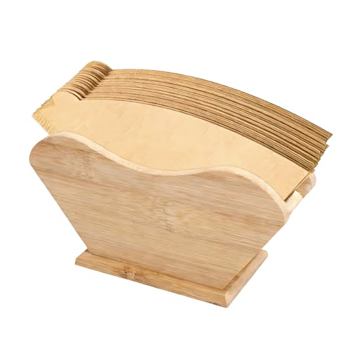TMZELOA Porte-filtre à café en bois - Support de filtre à café - Support de filtre à café - Support universel pour cuisine - Support de filtre à café...