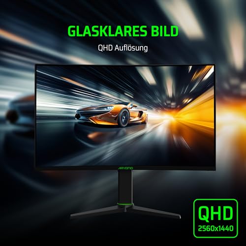 Monitor curvo da gioco A27 V2 | Display QHD curvo da 27 pollici a 180 Hz (2560x1440) | Tempo di risposta 1ms | HDR 10| FreeSync - G Sync 119,9% ??| SRGB | Altoparlanti 2* O8 x 2W | Connessione - Monitor - Immagine 3