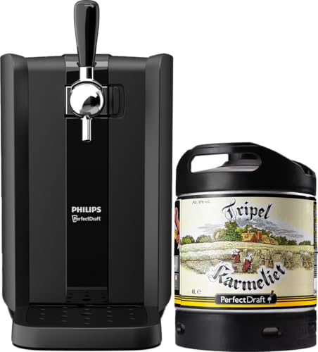 PerfectDraft Black – Pack Tireuse À Bière + 1 Fût Tripel Karmeliet 6L – Machine Pression À Domicile – Refroidissement À 3°C – Indicateurs LED Température...