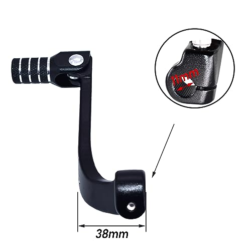 Image of Gear Shift Lever, CNC Rod Alloy Aluminium Gear Shifter Lever Fits for Motorcycle BSE CRF 110 TTR 125 Motorcycle 50cc 110cc 250cc Dirt Pit Bike (Black-Colorful Head)