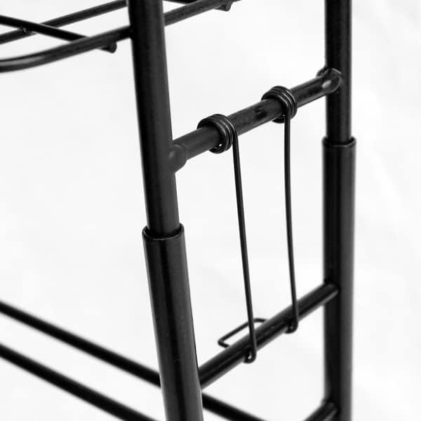 Miniatura 6 de Soporte de papel higiénico, dispensador de rollos de papel con estante para almacenamiento en el baño, tiene capacidad para almacenar mega rollos