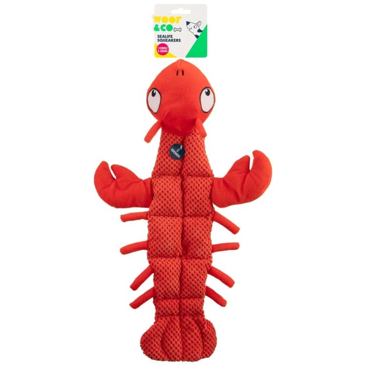 BargainsMania Wof & Co Sea Life Squeakers Dog Toy - Lobster - Give Your Old Sea Dogs And Young Sailor Pups Some Play time With This Wof.