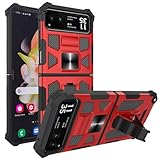 Ailiber for Motorola Razr 2023 Case with Kickstand, Razr(3rd gen.) Phone Case, for Magnetic Car Mount, Kickstand Holder, Military Grade, Heavy Duty Shockproof Protective Cover for Motorola Razr 40-Red