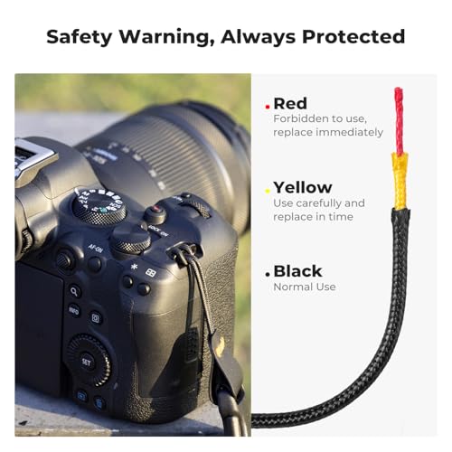 K&F CONCEPT Kameragurt, Professioneller Breit Kamera Gurt, Verstellbarer Kamera Schultergurt 109-133 CM für SLR DSLR Spiegelreflexkameras, Camera Strap mit Abnehmbare Reißverschlusstasche