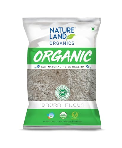 Image of Natureland Organics Bajra / Pearl Millet Flour 500 Gm (Pack of 5)- Organic Flour