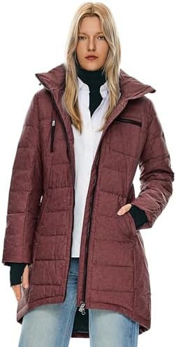 Orolay Women's Winter Down Jacket Long Quilted Puffer Coat Warm H...