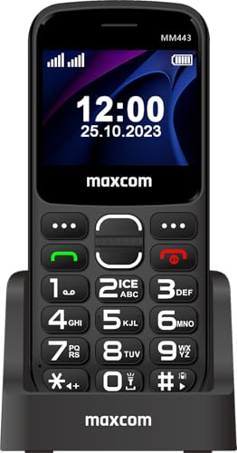 Teléfono Móvil para Personas Mayores 4G con Teclas Grandes y Botón SOS, Base de Carga, Dual SIM, Batería 1700 mAh, Pantalla 2.31