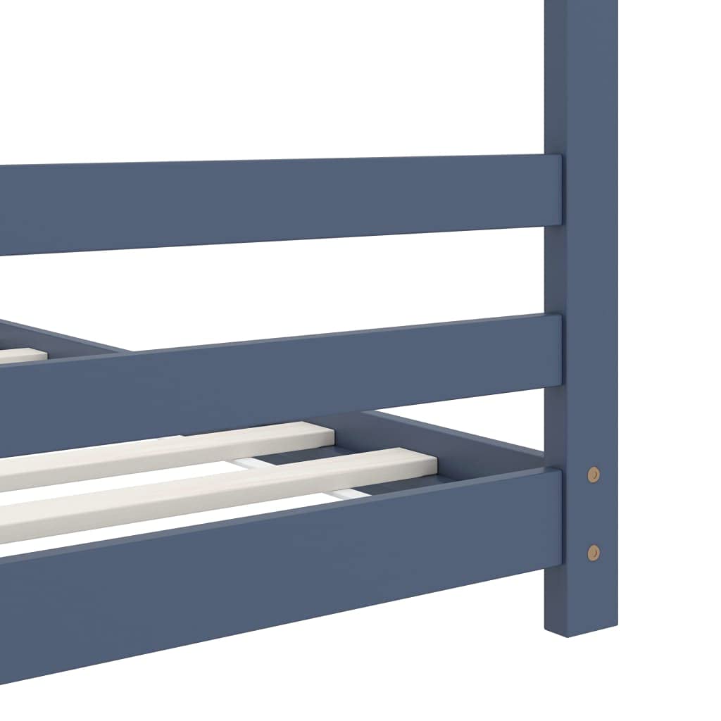 Estructura de cama infantil de madera maciza de pino de 70 x 140 cm con somier, cama para niños y niñas, ideal como casa de juegos o rincón de lectura en la habitación de los niños