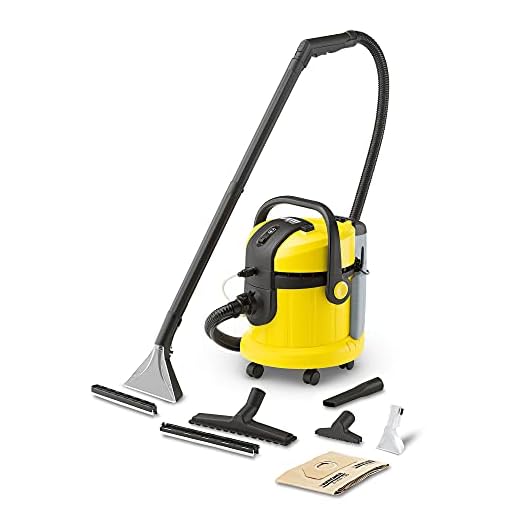 Kärcher SE 4002 Lava-aspiradora con Cable, 1400 W, 4 litros, 73 Decibelios, Negro-Amarillo