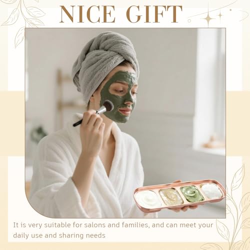Image of 4 Pcs Esthetician Bowls Face Mask Tray Esthetician Supplies Stainless Steel Compartment Serving Tray Women Skincare Products Facial Bowl for Spa Salon Aesthetician Beauty, Nail Art (Rose Gold,Large)