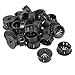 Tool parts 32pcs 22mm Mounted Dia Snap In Cable Hose Bushing Grommet Protector Black