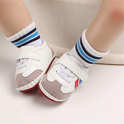 Image of HsdsBebe Baby Boys Girls Pu Leather Hard Bottom Walking Sneakers Toddler Rubber Sole First Walkers Infant Cartoon Slippers Crib Shoes