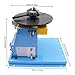 Welding Positioner, 20W 0-90° Tilting 65mm/2.56in Dia. Three-jaw Chuck Rotary Welding Positioner Turntable Table, 10kg/22.05lbs (Horizontal) 5kg/11.02lbs (Vertical) Load Rotary Table, 12.6*10.6*9.1in