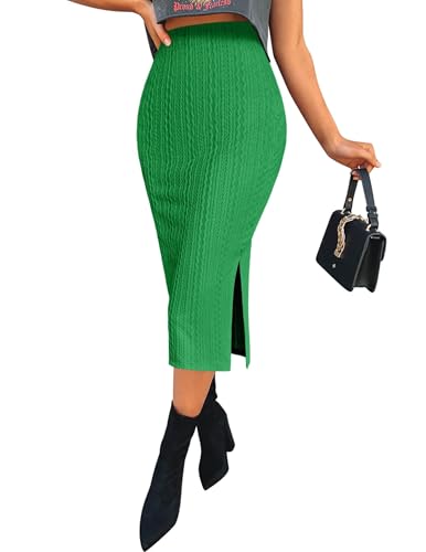 Jupe midi en tricot Zeagoo coupe crayon élégante premium