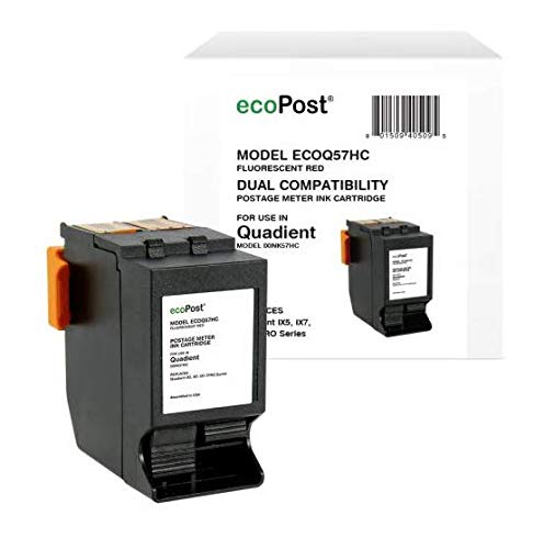AMERICAN MAILING SOLUTIONS INC. ecoPost Non-OEM New Postage Meter Red Ink Cartridge for Quadient (NeoPost) IXINK57HC