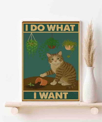 Poster chat I Do What I Want pour embellir une chambre d'ado chic 60x90