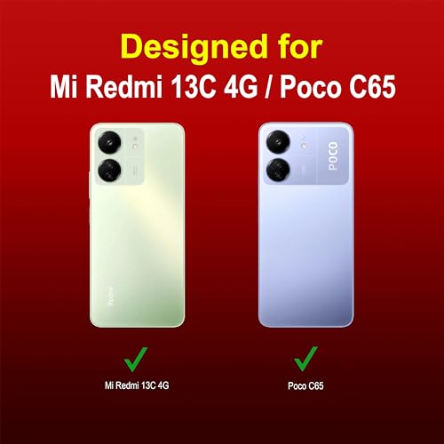 Image of amazon basics Back Case Cover for Mi Redmi 13C 4G | Compatible for Mi Redmi 13C 4G Back Case Cover | Liquid Silicon Magic Case for Mi Redmi 13C 4G with Camera Protection | Red