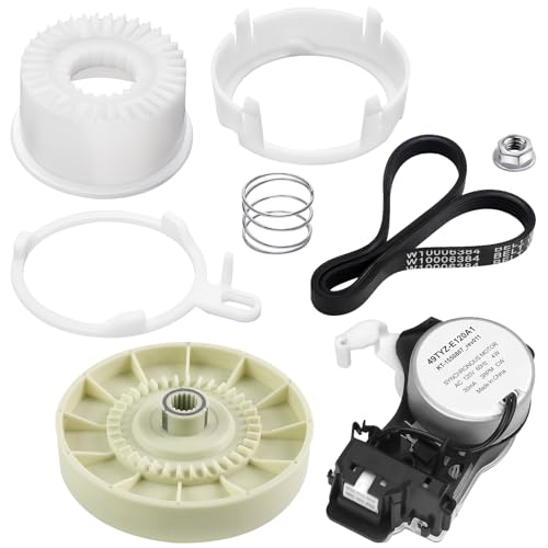 W10913953 W11481722 49tyz-e120a1 Washer Shift Actuator & W10721967 Washer Pulley Clutch Kit Compatible with Whirlpool Kenmore Maytag Washers WTW5000DW1 MVWX655DW1 WTW4855HW1 MVWC565FW2 by Techecook