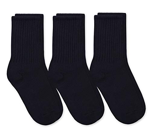 Image of Jefferies Socks Boys' School Uniform Ribbed Crew Dress Socks 3 Pack