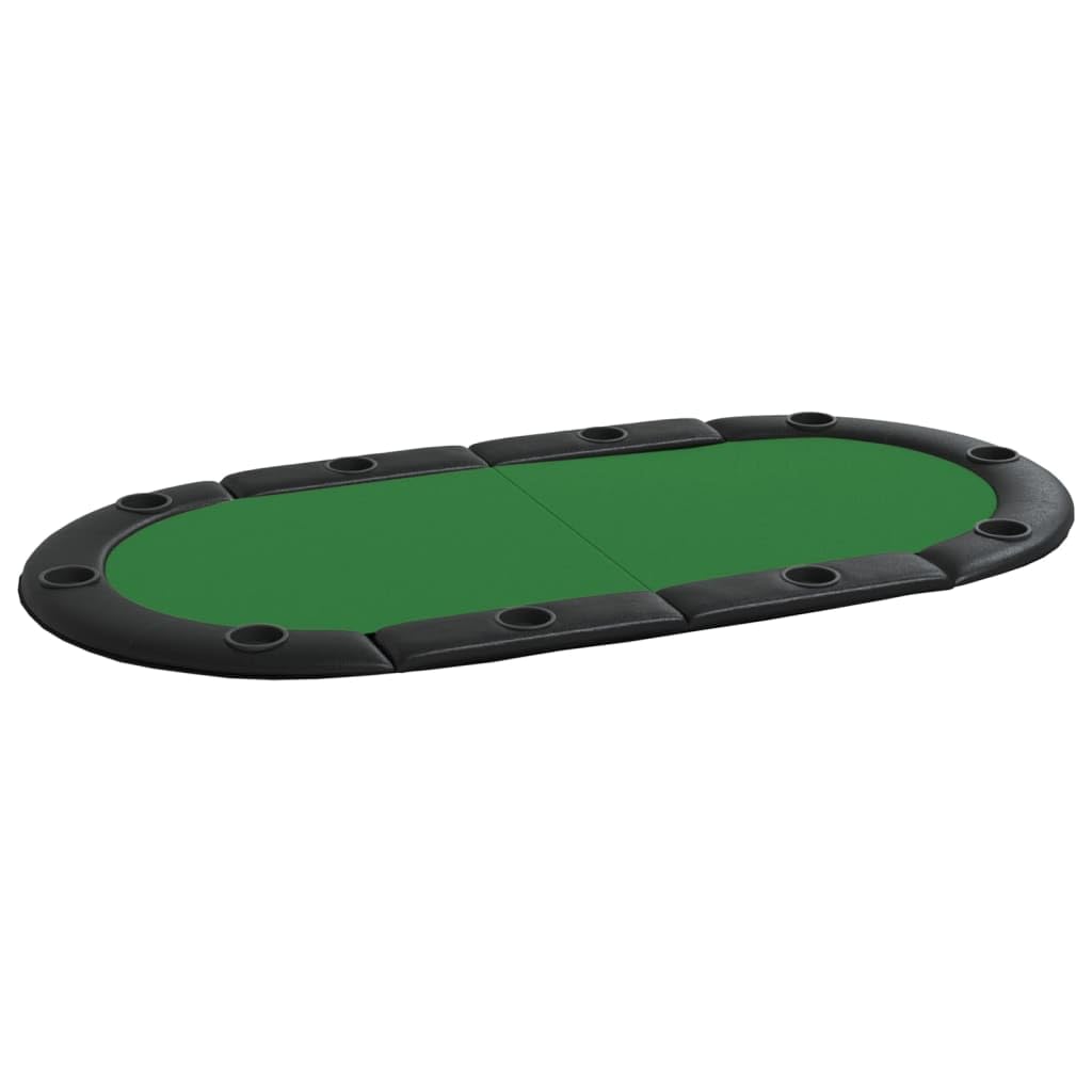 Generico Mesa de póquer plegable para 10 jugadores, verde, 208 x 106 x 3 cm (16,6 kg), muebles