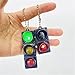 Uqezagpa Small LED Traffics Light Keychain Pendant Realistic Signals Light Ornament Fashion Keyrings for Kids