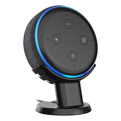 Pedestal Mount Holder Stand Compatible with Echo 3rd Gen (1-Pack, Black)