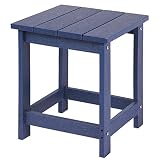 LZRS Adirondack Square Side Table, Pool Composite Patio Table,HDPE End Tables for Backyard,Pool, Ind