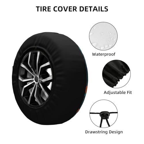 Image of Spare Tire Cover, Inkjet Beagle Dog Universal Tire Wheel Protectors for Rv Camper Jeep Travel Trailer SUV Truck, Weatherproof, 16 Inch
