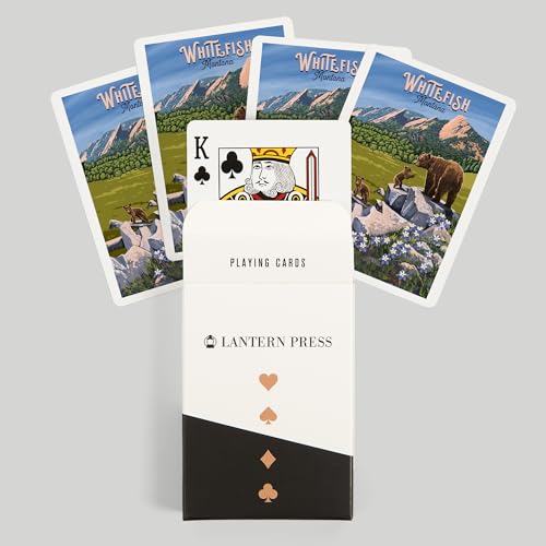 Baraja de cartas Poker Whitefish Montana 52 cartas miniatura 6