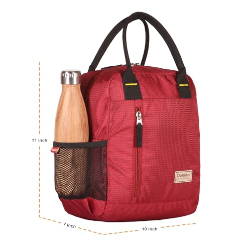 Image of Outrider Polyester Jumbo Lunch Bag,Lunch Bag for Office Men, Women and Kids, Quality Tiffin Bag for School, Picnic, Work, Carry Bag for Lunch Box,12 litres, Multicolor