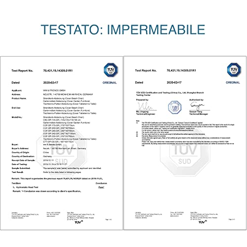 Copertura di Protezione per Mobili da Giardino