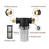 Sooprinse Garden Hose Inlet Filter for High Pressure Washer, Sediment Filter Attachment, 40 Mesh Screen, Extra 2 Pcs 100 Mesh, 3PCS O-Ring and 4PCS Filter Hose Washer